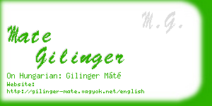 mate gilinger business card